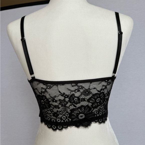 SHEIN Black Lace Crop Top - Picture 2 of 7